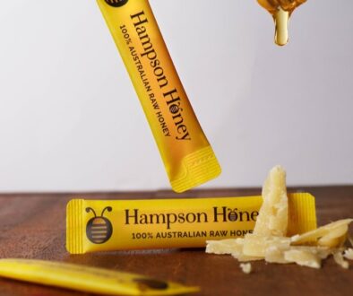 Raw honey sachets for energy on the go