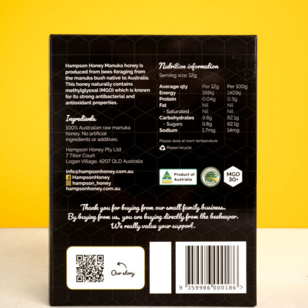 Australian Raw Manuka Honey Sachets - 12g (Box of 20)